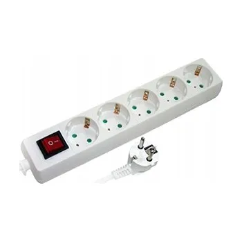 Napájecí kabel Prodlužovací Kabel Enext 5 m, 5 ks bílá