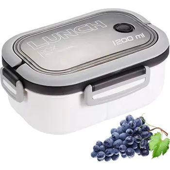 Svačinový box Obědový svačinový box plstový bílý 1200 ml