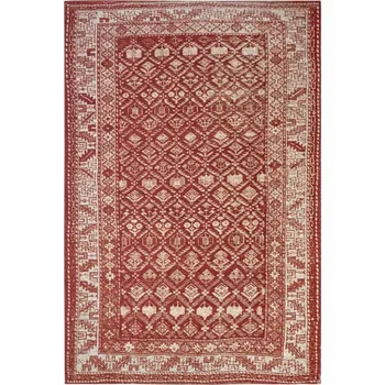 Koberec Koberec do obýváku 160x235 cm, žinylkový tradiční vzor béžový, ploché tkaní