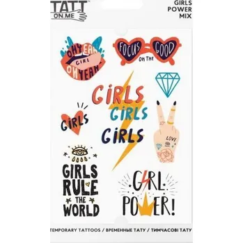 Odstranitelné tetování TATTonMe Dočasné tetování - Girls Power Mix