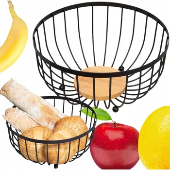 Obraz Kovový košík na pečivo černý