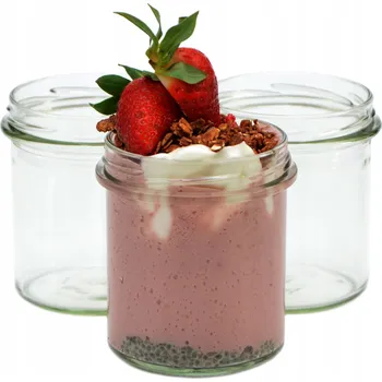 Sklenice Skleněná zavařovací sklenice na dezerty, catering, 350 ml, 20 ks