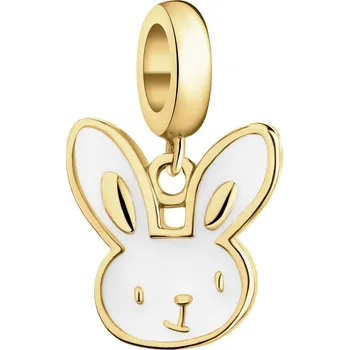 Přívěsek Pozlacený stříbrný přívěsek Beads se smaltem - zajíček, Velikonoce - AP534-5491