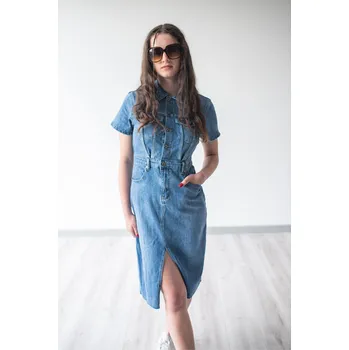 Dámské šaty Džínové šaty kr. rukáv Ormi 9876 velikost: L