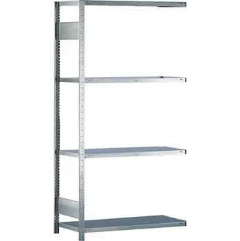 Dílenský regál Kovový skladový regál META 200 x 100 x 50 cm, nosnost 150 kg na polici