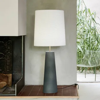 Lampička MARKET SET stolní lampa Cosiness, 102 cm, šedá/bílá, keramika - Výška stínidla na lampu 44 cm 1 x 15 W LED - Doprava zdarma