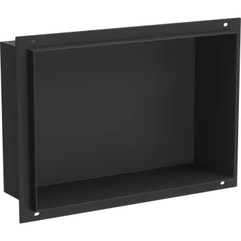 Koupelnový nábytek Mexen X-Wall-NR vestavná polička bez lemu 30 x 20 cm, černá - 1971302010 Koupelnové police