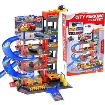 autíčko Parkoviště Norimpex 4-patrové s auty a helikoptérou