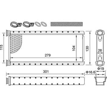 Výměník tepla HART Výměník tepla, vnitřní vytápění 645 455