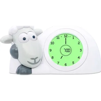 Budík Zazu Dětský tréninkový budík s nočním světlem Ovečka Sam šedý