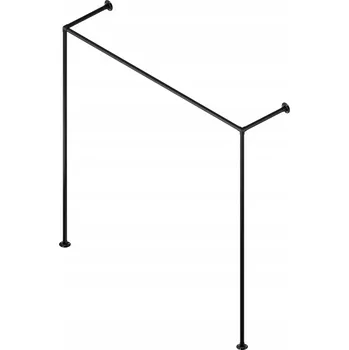 Věšák TYČ NA OBLEČENÍ VĚŠÁK NA ZEĎ LOFT ROBUSTNÍ fi 25mm HOTSE ČERNÁ ST