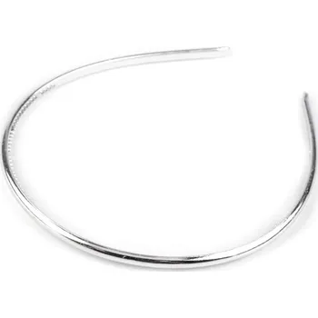 Čelenka Plastová čelenka do vlasů metalická - stříbrná (12 ks)