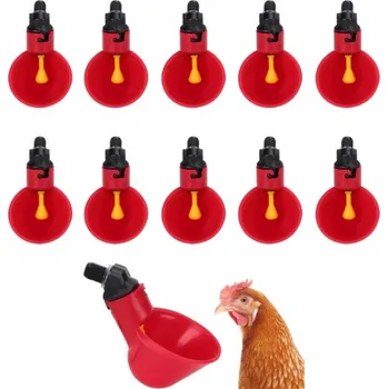 AUTOMATICKÉ NAPÁJEČKY PRO DRŮBEŽ SLEPICE KACHNY PTÁKY 10 KS NAPÁJEDLO