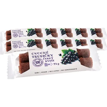 Sušené ovoce Ovocné trubičky - černý rybíz 10 + 1 ZDARMA