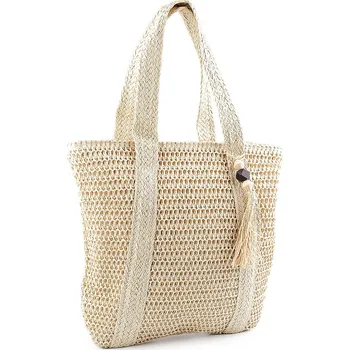 Kabelka Stoklasa Háčkovaná kabelka z rafie 42 x 39 cm přírodní