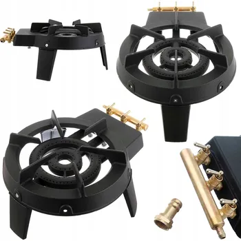 Turistický vařič Plynový vařič Taburet Velký Litinový Hořák na 11kg Propan Butanovou Lahev