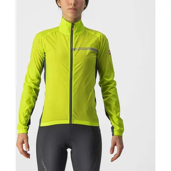 Cyklistická bunda CASTELLI Cyklistická větruodolná bunda - SQUADRA STRECH LADY - žlutá XL