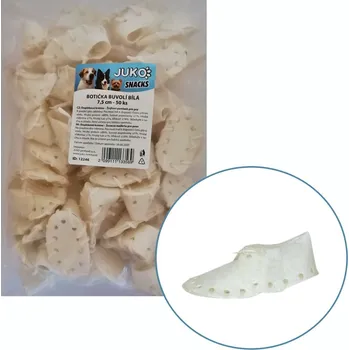 Pamlsek pro psa Botička z buvolí kůže bílá JUKO Snacks 7,5 cm (50 ks)