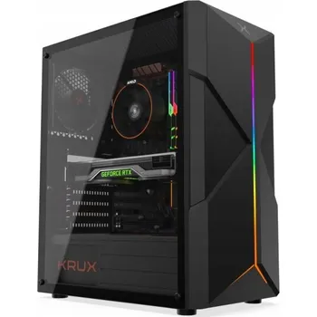 PC skříň Krux Astral ARGB Midi Počítačová Skříň černá