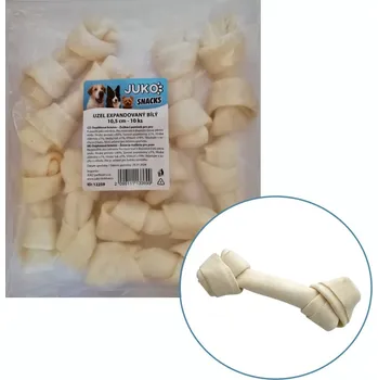 Pamlsek pro psa Uzel expandovaný bílý JUKO Snacks 10,5 cm (10 ks)