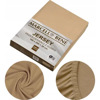 Prostěradlo Prostěradlo s gumou jersey 120x200 +30 cm, béžové