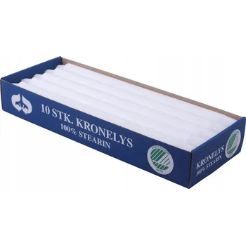 Svíčka Bílá stolní svíčka 30 cm 10 Ks klasická