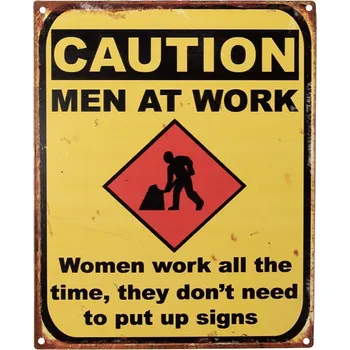 Obraz Kovová cedule Vintage Women Work Clayre &