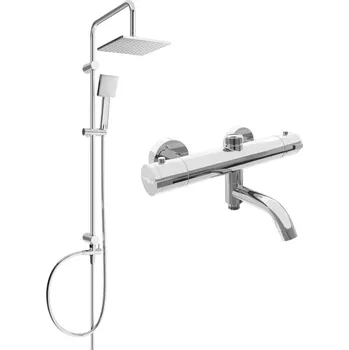 Sprchový set MEXEN/S - Tord sprchový sloup včetně sprchové termostatické baterie Kai, chrom 77900200-00