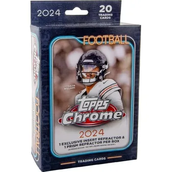 Sběratelská karetní hra Topps 2024 NFL Chrome Football Hanger Box