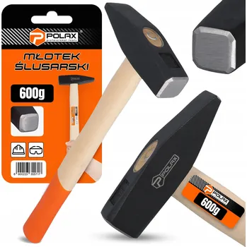 Kladivo Kladivo ZÁMEČNICKÉ 600 g Kladivo TESAŘSKÉ Dřevěná Rukojeť STAVEBNÍ OCELOVÉ