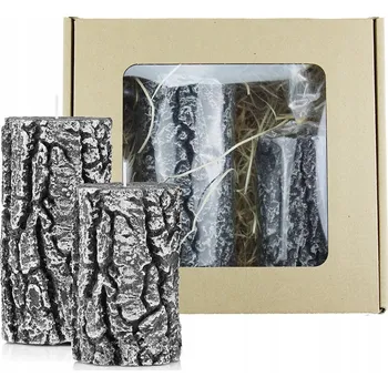 Svíčka Dekorativní parafinová svíčka bez vůně Drobo 2 ks