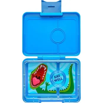 Svačinový box Yumbox Krabička na svačinu - svačinový box Snack - Surf Blue Dino