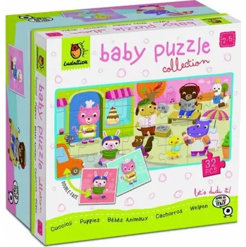 Puzzle Ludattica Oboustranné puzzle pro nejmenší - Mláďátka