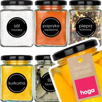 Dóza na potraviny 6x SKLENĚNÁ ZAVAŘOVACÍ SKLENICE ČTVERCOVÁ UZAVÍRATELNÁ NÁDOBA NA POTRAVINY 230ml + ETIKETY