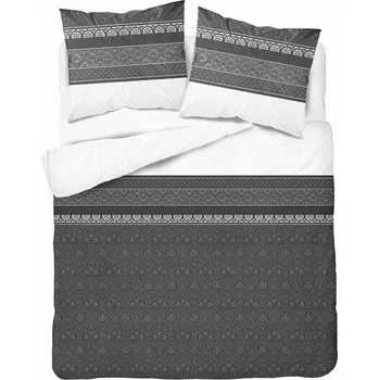Povlečení SATÉNOVÉ POVLEČENÍ POTŘEBY 220/200 DETEXPOL 100% BAVLNA Home Satin Grafit Classic