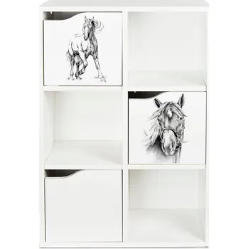 Knihovna Regál Leomark 59,5 x 29 x 89,5 cm bílý