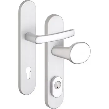 Dveřní kování Rostex Bezpečnostní kování EL1, 90 mm, PZ, chrom matný 4030530551