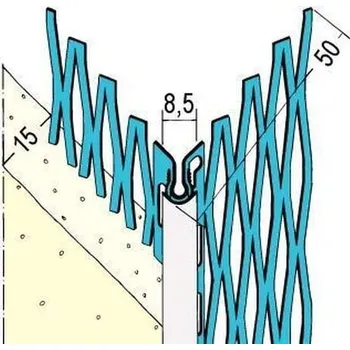 Stavební profil Profill rohový 1028/3,00m 15,0mm pozink PVC hrana PROTEKTOR