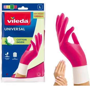 Čisticí rukavice Rukavice Gumové Opakovaně Použitelné Vileda Velikost L