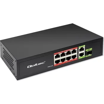 Switch Síťový přepínač Fast Ethernet 8x RJ45 PoE 2x RJ45 Uplink 1x SFP 120W 1000Mb/s