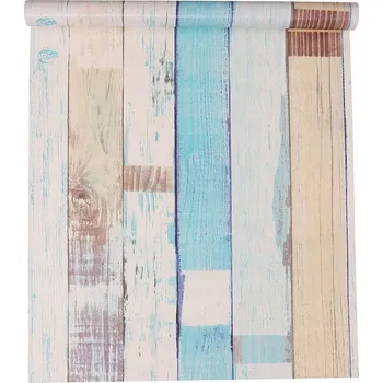 Tapeta Samolepicí Nábytková Fólie Tapeta Barevné Dřevo Panely 40x180cm