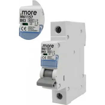 Jistič Jistič 6kA 1P B 63A 240V/415V IP20 na DIN lištu Ecolight