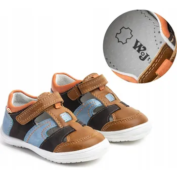 Dámské sandále Wojtyłko dětské sandály eko kůže hnědé, velikost 23