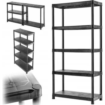 Dílenský regál STAR PLUS REGÁL S 5 POLICEMI 30,5 X 61 X 170 CM ČERNÝ
