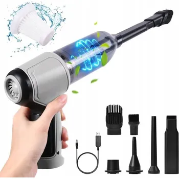 Vysavač VYSAVAČ DO AUTA RUČNÍ MINI BEZDRÁTOVÝ ŠEDÝ - IDEÁLNÍ I DO DOMÁCNOSTI A KANCELÁŘE