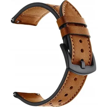 Řemínek na hodinky KOŽENÝ ŘEMÍNEK PRO TICWATCH PRO / PRO 3 / GTX / E2 / S2 22MM PRAVÁ KŮŽE