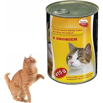 Krmivo pro kočku PRO KOČKY KRMIVO pro kočky, kompletní konzerva s drůbežím masem 415 g