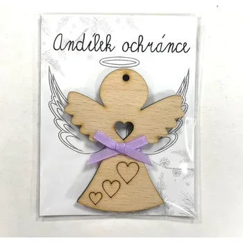 Vánoční dekorace Andílek ochránce 7 cm