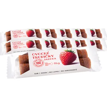 Sušené ovoce Ovocné trubičky - jahoda 10 + 1 ZDARMA