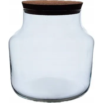 Váza Váza, sklo pro aranžmá TRAPEZ L + KOREK sada